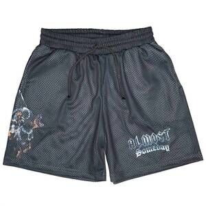 NEW ALMOST SOMEDAY mens' chain shorts in black